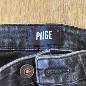 PAIGE Black Jeans with Classic Stitching